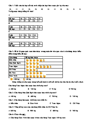 Đề ôn tập trắc nghiệm môn Toán Lớp 6 (Có đáp án)
